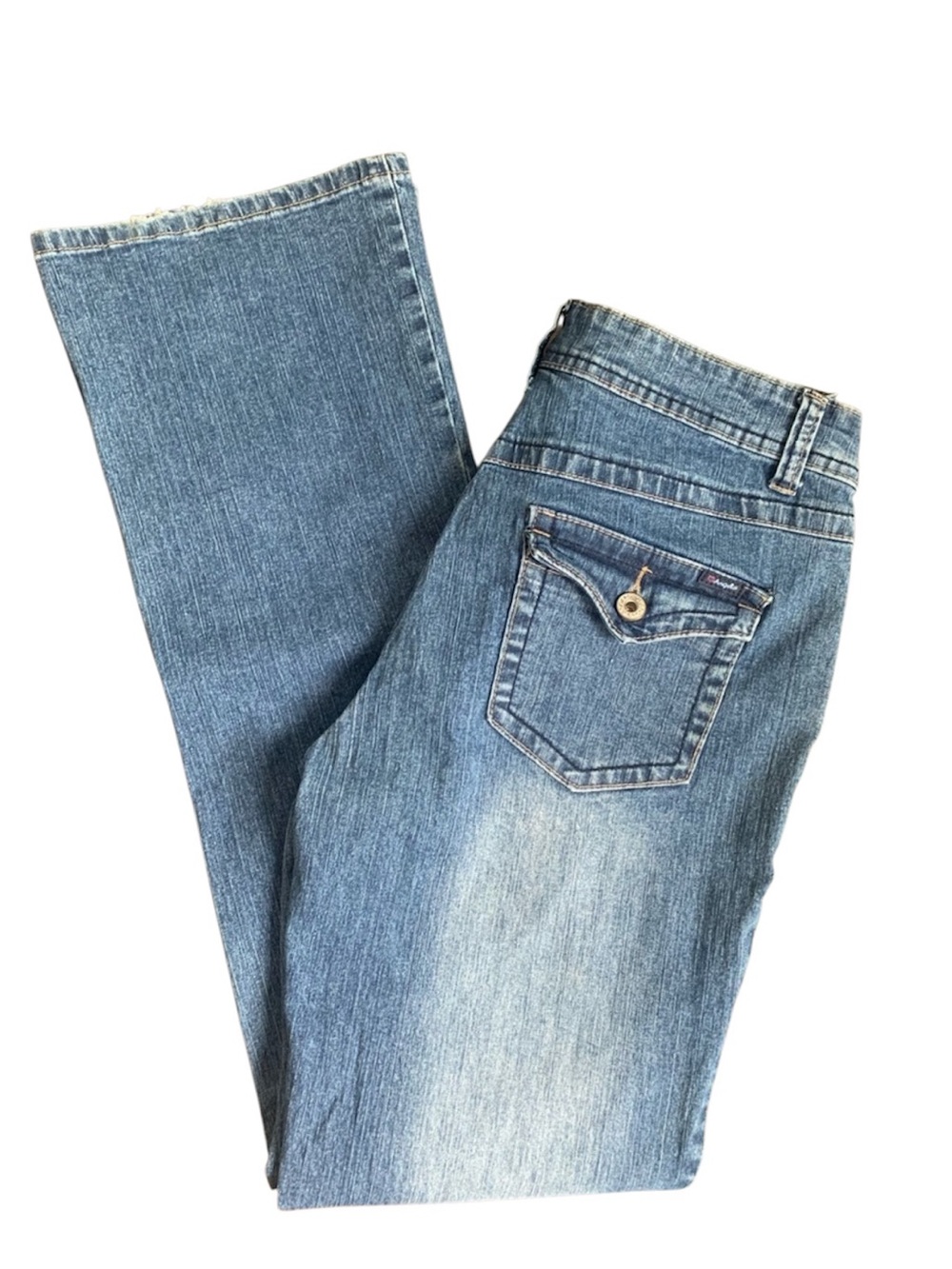 Y2K Angels Boot Cut Blue Jeans Sz 10 - Picture 9 of 12